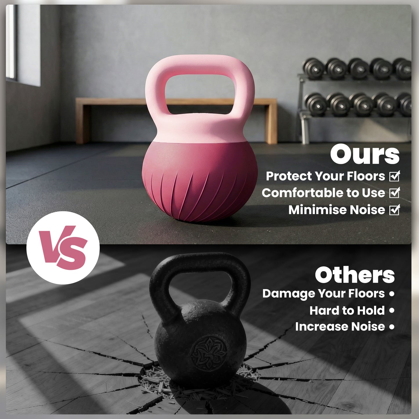 Soft Kettlebell, 6kg Kettle Bell with Anti-Slip Grip for Home Gym