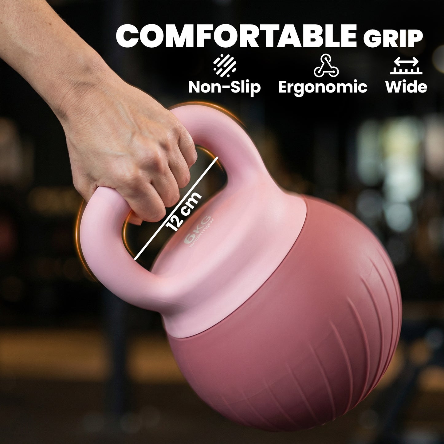 Soft Kettlebell, 6kg Kettle Bell with Anti-Slip Grip for Home Gym