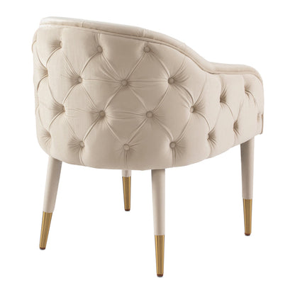 Sophia Dining Chair - Chalk - Brass caps