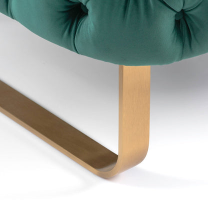 Grosvenor Armchair - Bottle Green - Brushed Brass