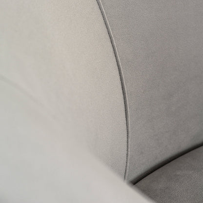Equinox Six Seat Sofa – Dove Grey – Polished Chrome Base