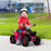 6V Quad Bike with Wear-Resistant Wheels, Forward Backward Function, for Ages 18-36 Months, Pink