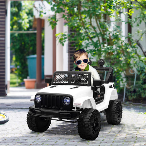 12V Kids Electric Ride On Car Truck Off-road Toy W/ Remote Control White