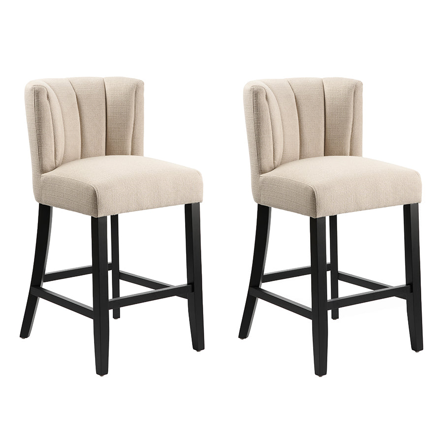 Set of 2 Hatfield counter stools – Limestone
