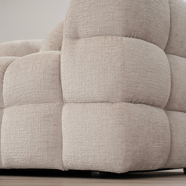 Berlin Left Hand Corner Sofa – Light Taupe Chenille