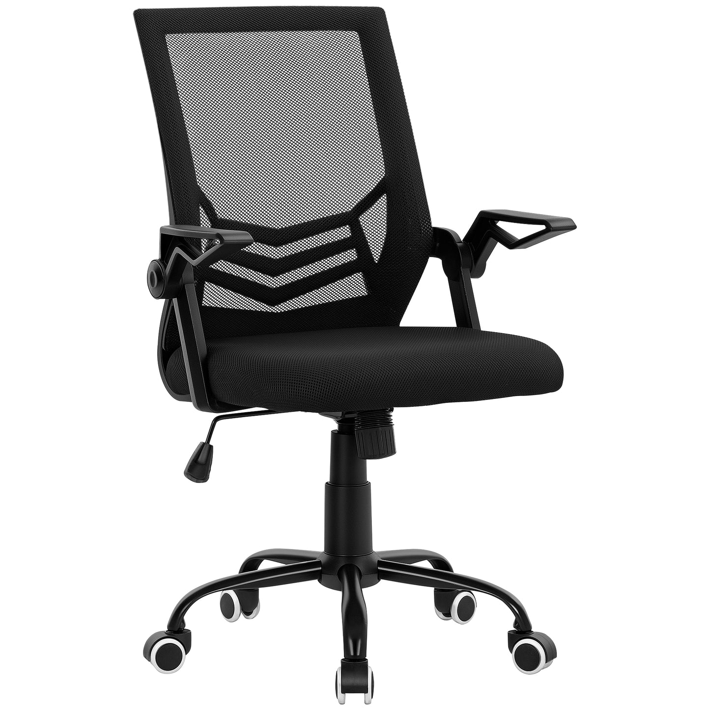 Vinsetto Mesh Swivel Office Chair Task Computer Chair w/ Lumbar Support, Black