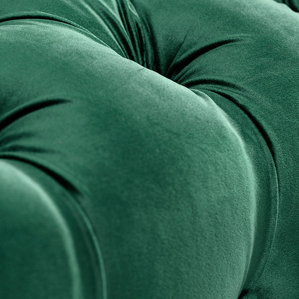 Grosvenor Two Seat Sofa - Bottle Green - Brushed Brass
