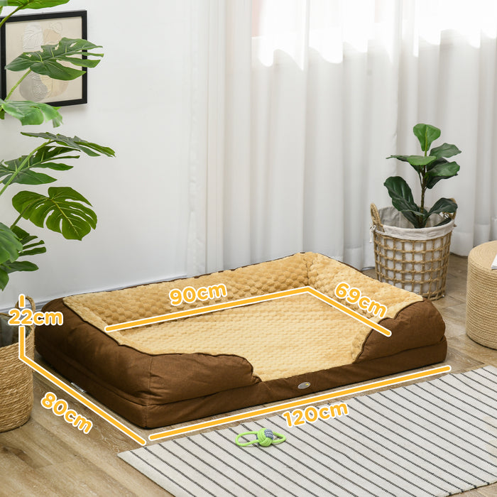 Dog Bed Calming Pet Bed Dog Mattress for Large Dogs - Brown