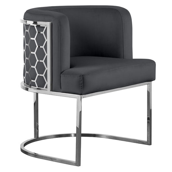 Alveare Dining Chair Silver - Smoke