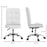 Curved Back Home Office Chair with Adjustable Height, White