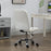 Curved Back Home Office Chair with Adjustable Height, White