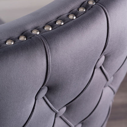 Margonia Dining Chair - Storm Grey - Natural legs