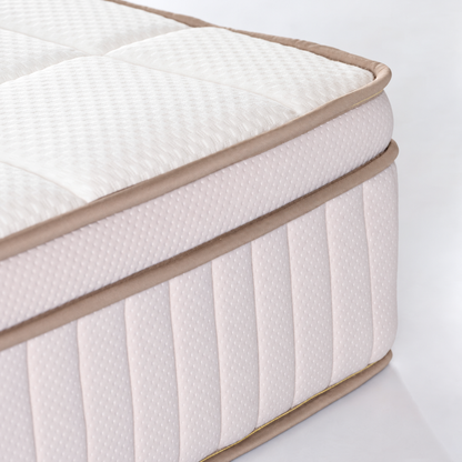 Luxury Double Medium-Firm Pocket Spring and Gel Memory Foam Mattress with Protector and Sheet Clips