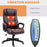 High Back Executive Office Chair 6- Point Vibration Massage Extra Padded Swivel Ergonomic Tilt Desk Seat, Brown