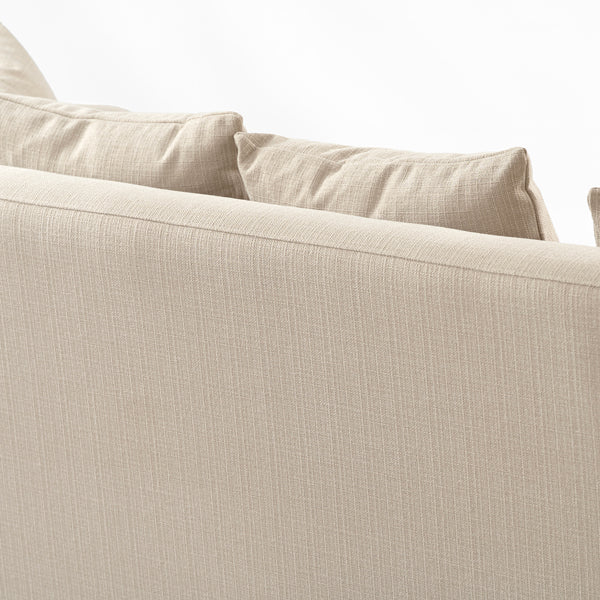 Pino Two Seat Sofa – Limestone – Silver Base