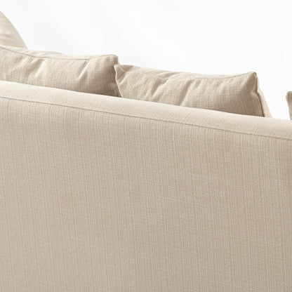 Pino Two Seat Sofa – Limestone – Silver Base