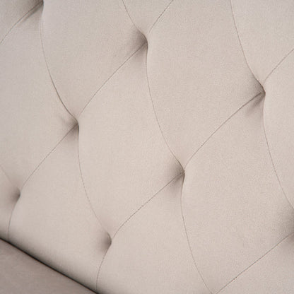 Torino Bench – Taupe – Walnut Legs