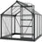 6 x 6 ft Clear Polycarbonate Greenhouse Large Walk-In Green House Garden Plants Grow House w/ Slide Door and Push-Open Window