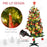 5ft Artificial Decorated Christmas Tree with LED Lights, Auto Open