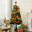 5ft Artificial Decorated Christmas Tree with LED Lights, Auto Open