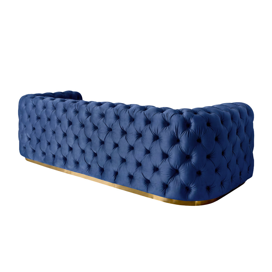 Frankfurt Three Seat Sofa - Navy Blue
