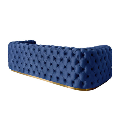 Frankfurt Three Seat Sofa - Navy Blue