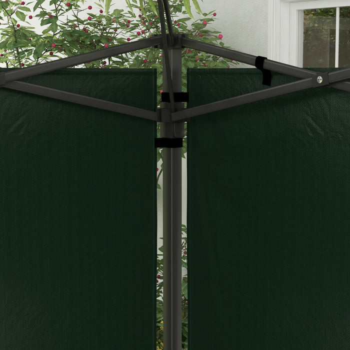 Gazebo Side Panels, Sides Replacement with Window for 3x3(m) or 3x6m Gazebo Canopy, 2 Pack, Green