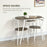 3-Piece Dining Table and Chairs Set, Oval Kitchen Table with 2 Chairs, with Wire Storage Shelf and Steel Frame, Natural