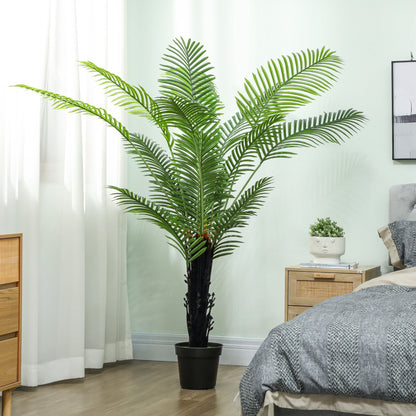 175cm Artificial Areca Palm Tree with PE Leaves and Flocked Soil