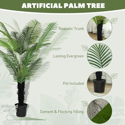 175cm Artificial Areca Palm Tree with PE Leaves and Flocked Soil
