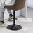 Retro Bar Stools Set of 2, Adjustable Kitchen Stool, Upholstered Bar Chairs with Back, Swivel Seat, Coffee