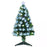 3ft White Pre Lit Christmas Tree w/ 90 LEDs Star Topper Tri-Base Full Bodied Seasonal Decoration Pre-Lit Home