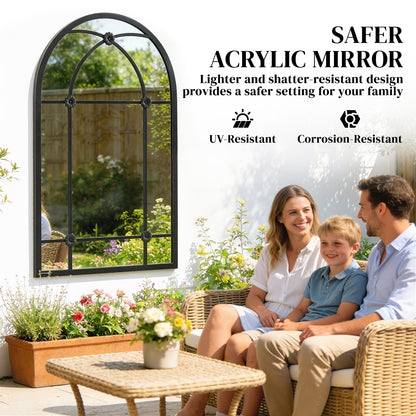 Arched Mirror, Decorative Wall Mirrors, Black