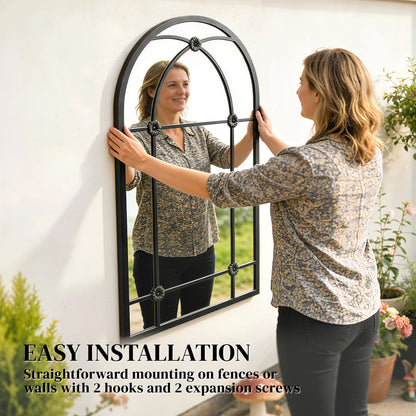 Arched Mirror, Decorative Wall Mirrors, Black