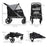 One-Click Foldable Pet Stroller, with Universal Wheels, Shock absorber, for Medium and Large Dogs - Grey