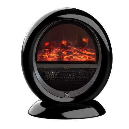 Table Top Electric Fireplace Heater W/ LED Flame Rotatable Head Black