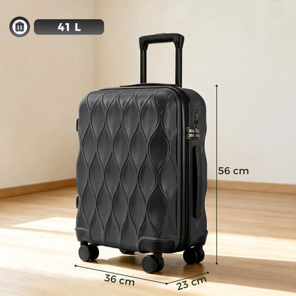 20Inch Suitcase Hard Shell Carry On Luggage with TSA Lock, Black
