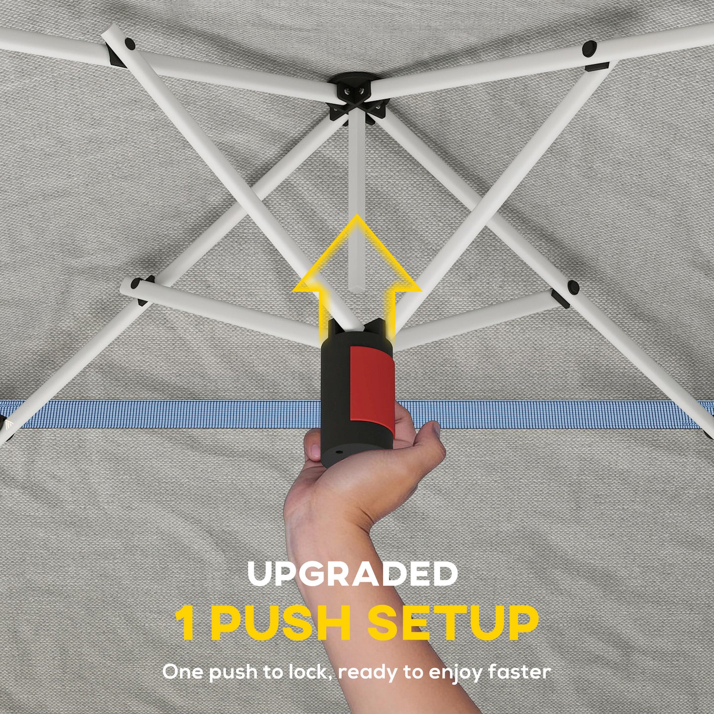 3.5 x 3.5 m Pop Up Gazebo, UPF50+ One-Touch Party Tent, Dark Grey