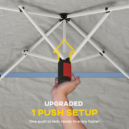 3.5 x 3.5 m Pop Up Gazebo, UPF50+ One-Touch Party Tent, Dark Grey