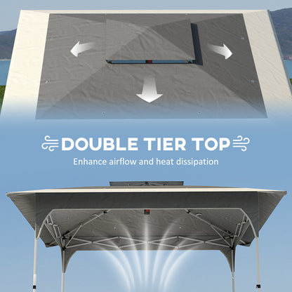 3.5 x 3.5 m Pop Up Gazebo, UPF50+ One-Touch Party Tent, Dark Grey