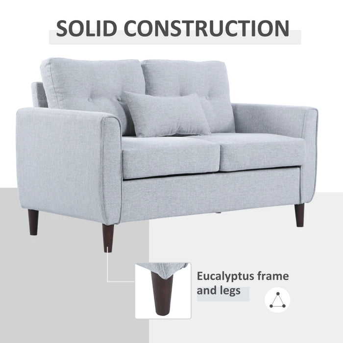 Two-Seater Sofa, with Pillow - Grey