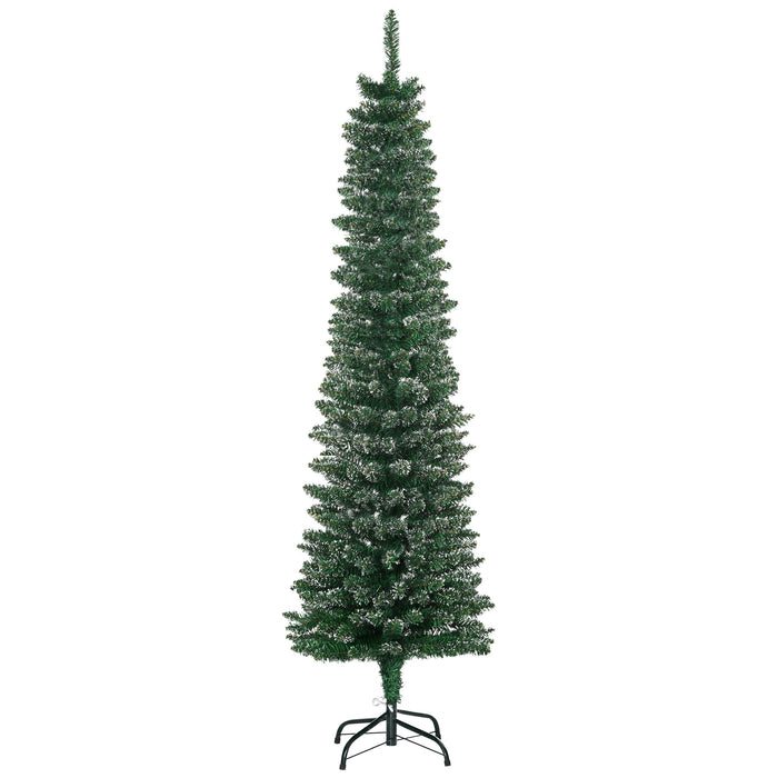 5.5FT Artificial Snow Dipped Christmas Tree Home Indoor Decoration Green