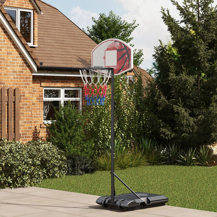 Adjustable Basketball Stand Net Set System with Wheels, 179-209cm