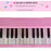 Modern Kids Piano 30 Keys Set of 2 Mini Toy for Child Grand Piano with Music Stand and Bench, Best Gifts Pink