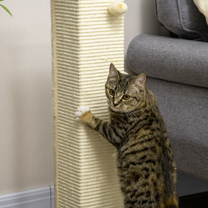 80 cm Scratching Post Cat Tree with Play Ball, Scratching Post Made of Sisal Rope