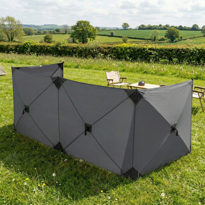 Camping Windbreak, Pop Up Hub Frame Windbreaker Blocker, Dark Grey