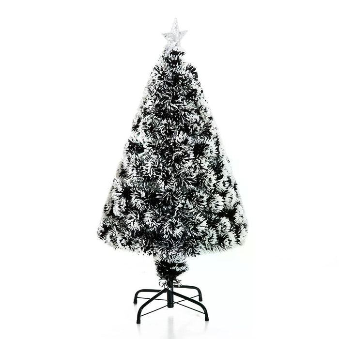 4ft 120cm Green/White Artificial Christmas Tree W/ Prelit LED