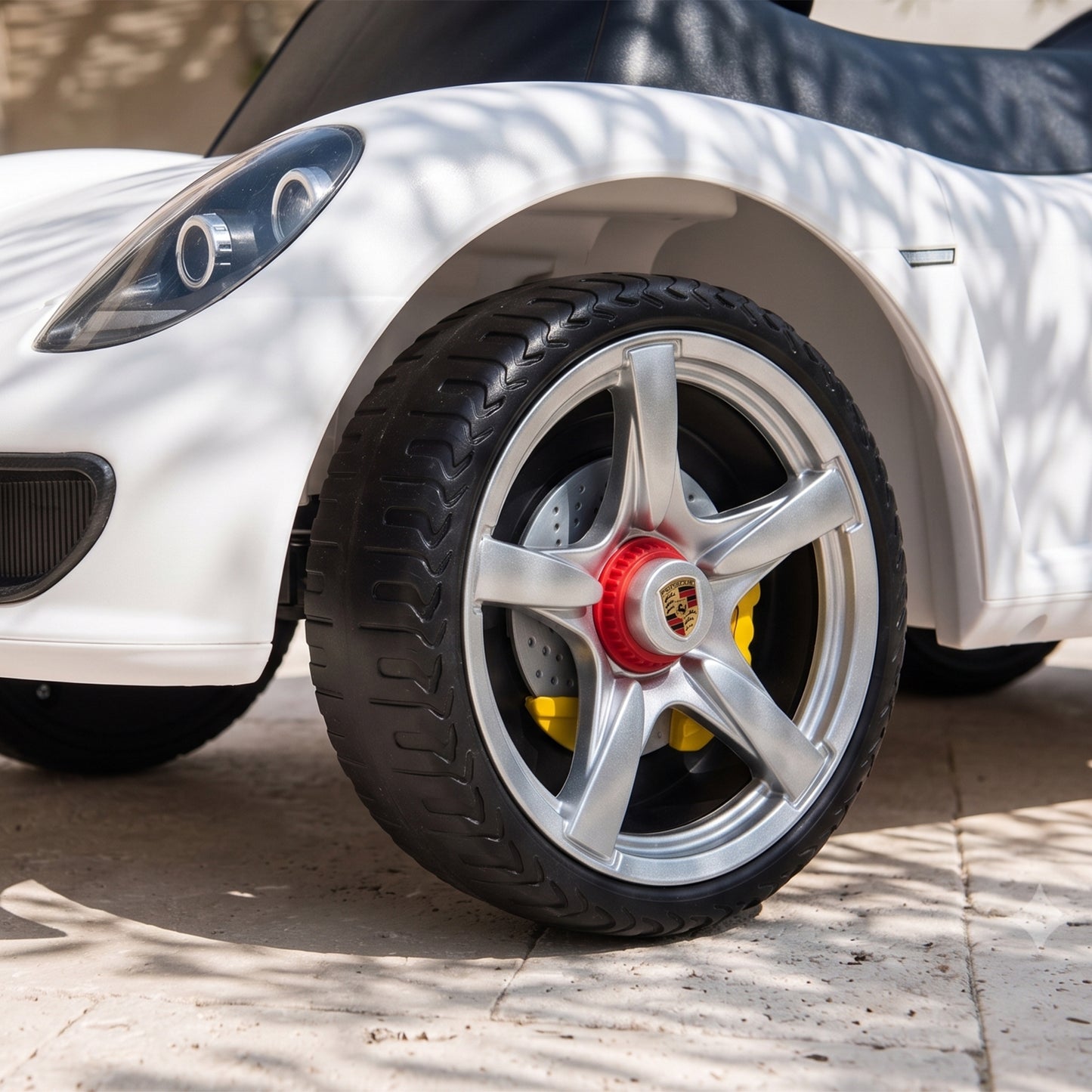 Ride on Car with Horn, Lights, Sound, Porsche Licensed, White