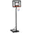 SPORTNOW 2.1-2.6m Adjustable Basketball Hoop and Basketball Stand w/ Sturdy Backboard and Weighted Base, Portable on Wheels