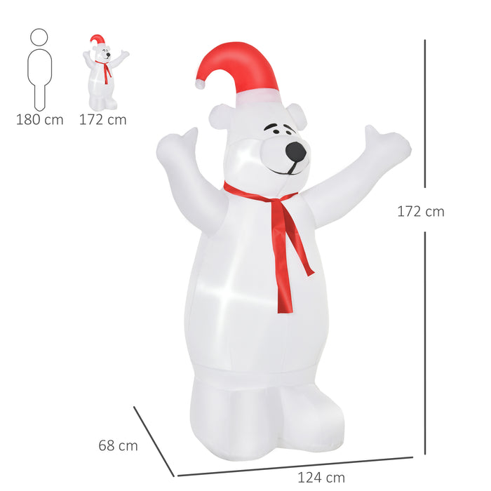 6ft Inflatable Bear Decoration W/LED Lights